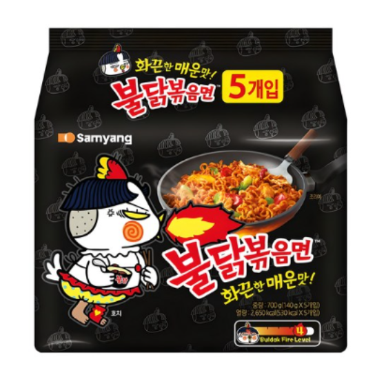 불닭볶음면 140g,5p🌶️🌶️🌶️🌶️🌶️