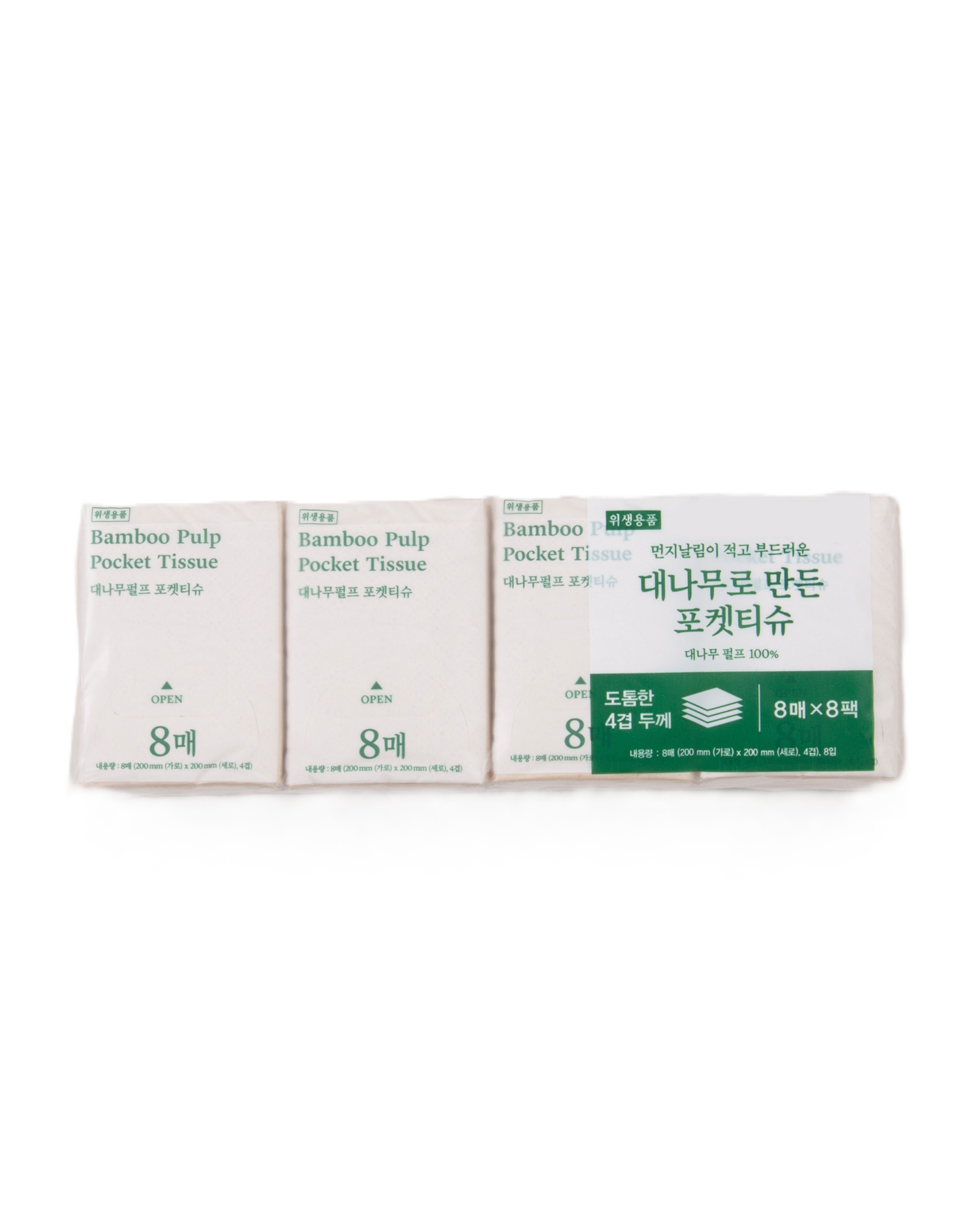 대나무 펄프 포켓 티슈 8개입 1047487