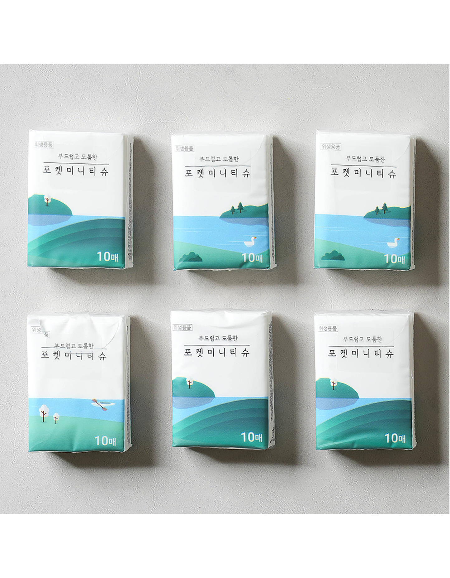 포켓티슈10매X6팩 1021947