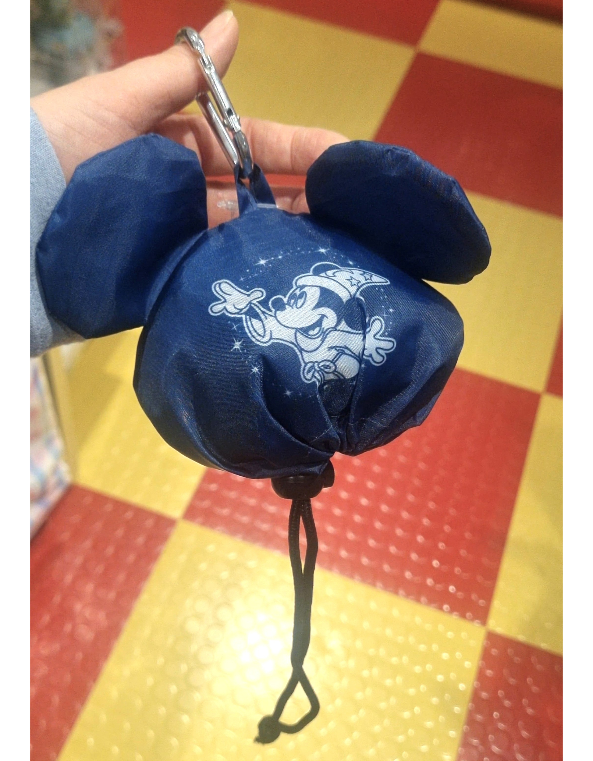 BUTTER SHOP Magical Wizard Mickey String Pattern Market Bag (Navy)
