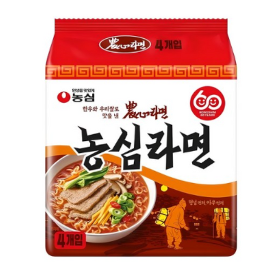 농심 라면 124g,4p🌶️