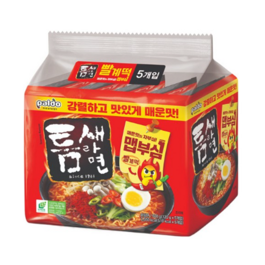 틈새라면 빨계떡 120g,5p🌶️🌶️🌶️🌶️🌶️