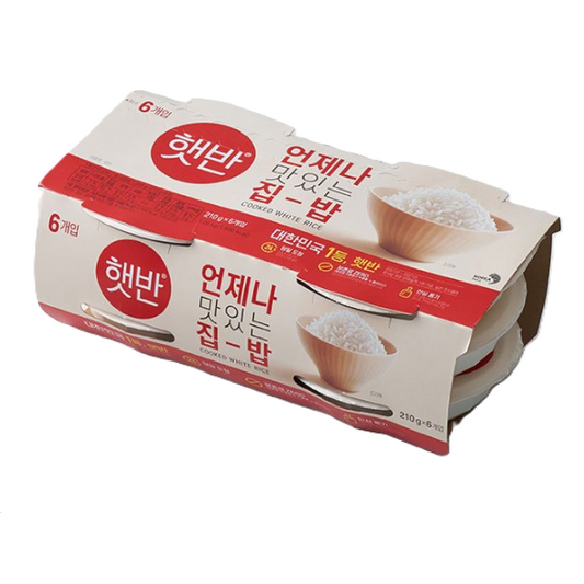 [햇반] 백미밥, 210g, 6개